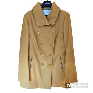 Ana Sousa womens wool coat, color yellow mustard, size 10.